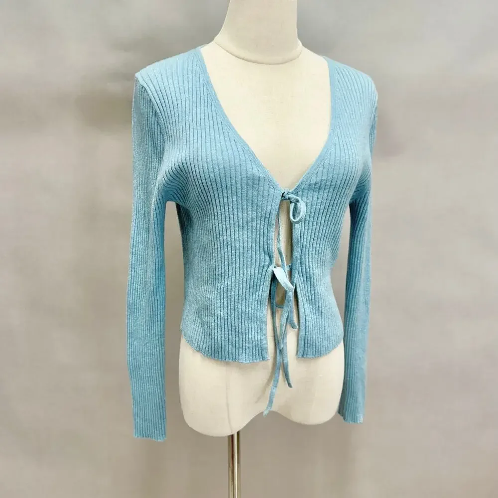 Everlane The Cotton-merino Front-tie‎ Top
